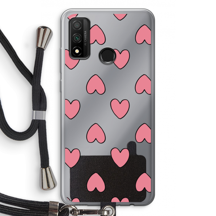 Ondersteboven verliefd: Huawei P Smart (2020) Transparant Hoesje met koord
