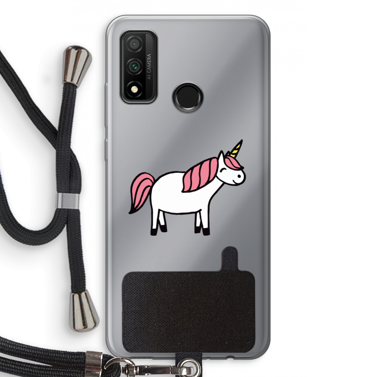 Eenhoorn: Huawei P Smart (2020) Transparant Hoesje met koord