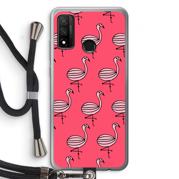 Flamingo: Huawei P Smart (2020) Transparant Hoesje met koord