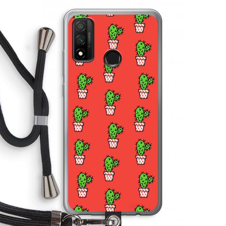Mini cactus: Huawei P Smart (2020) Transparant Hoesje met koord