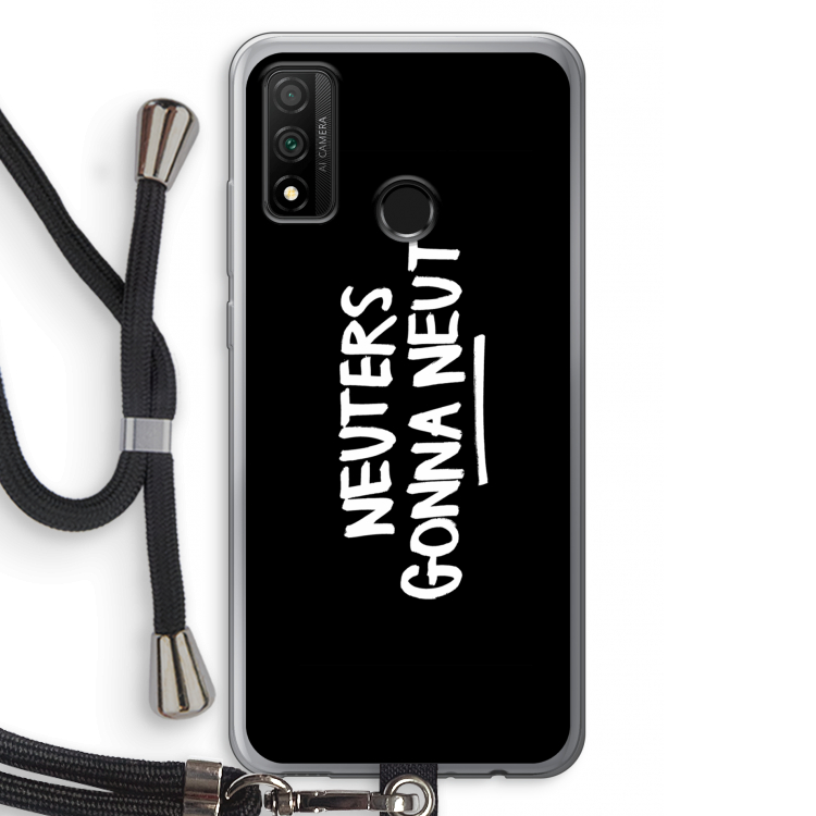 Neuters (zwart): Huawei P Smart (2020) Transparant Hoesje met koord