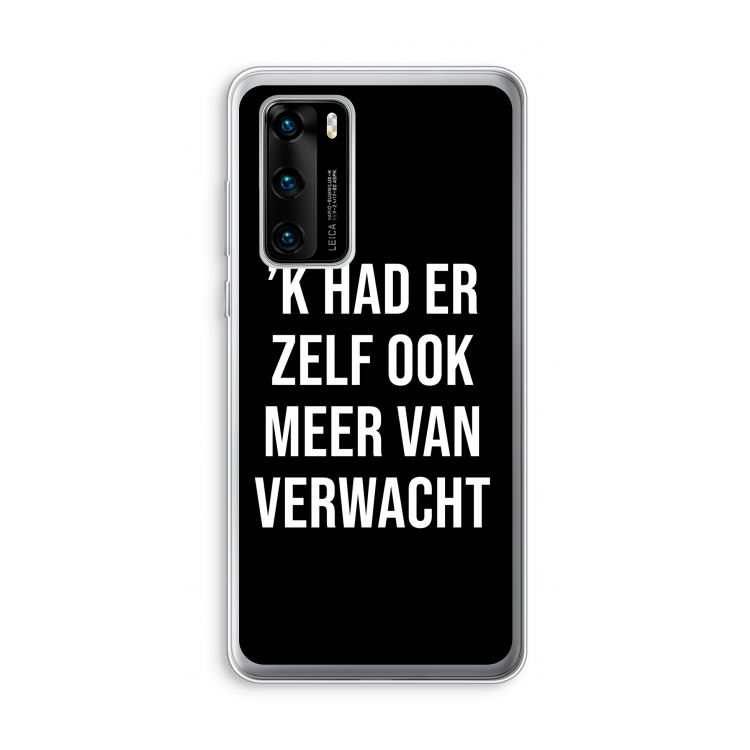 Meer verwacht - Zwart: Huawei P40 Transparant Hoesje