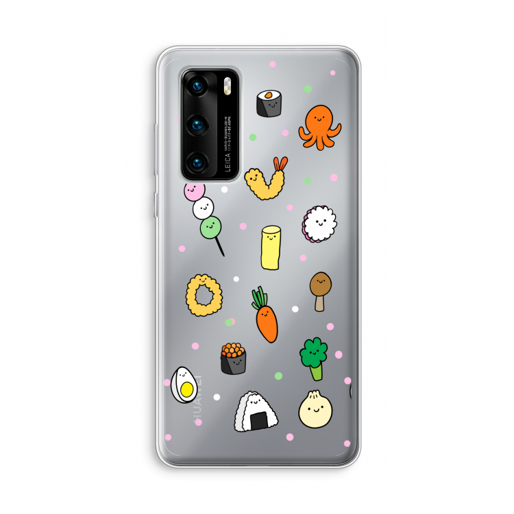 Happy bento friends: Huawei P40 Transparant Hoesje