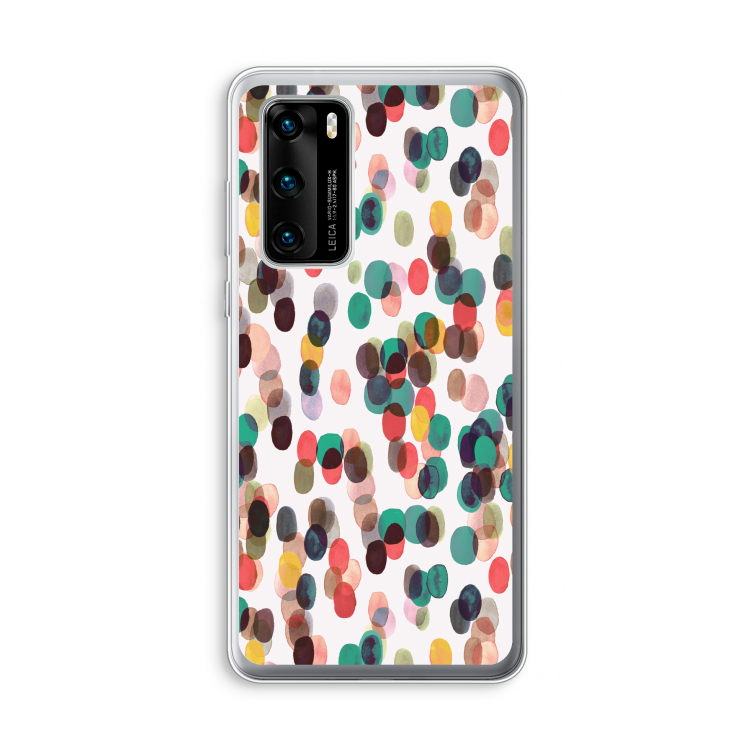 Tropical Dots: Huawei P40 Transparant Hoesje