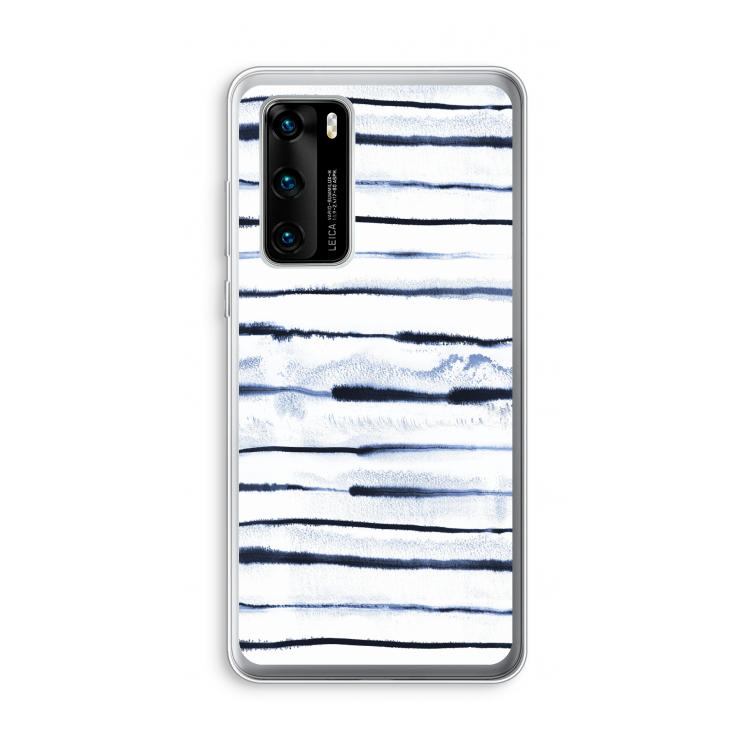 Ink Stripes: Huawei P40 Transparant Hoesje