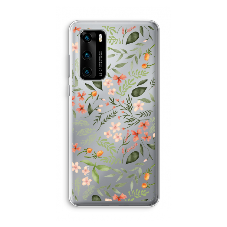 Sweet little flowers: Huawei P40 Transparant Hoesje