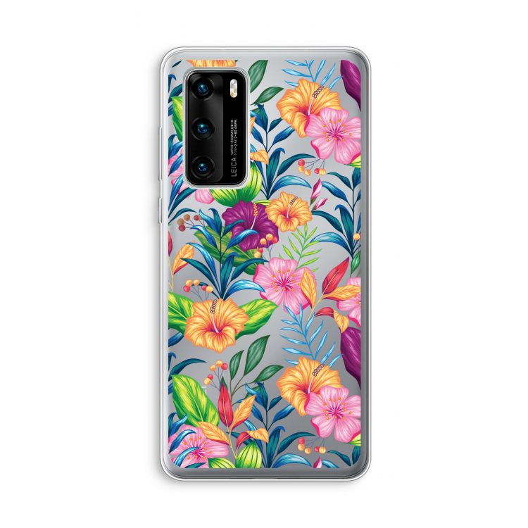 Tropisch 2: Huawei P40 Transparant Hoesje