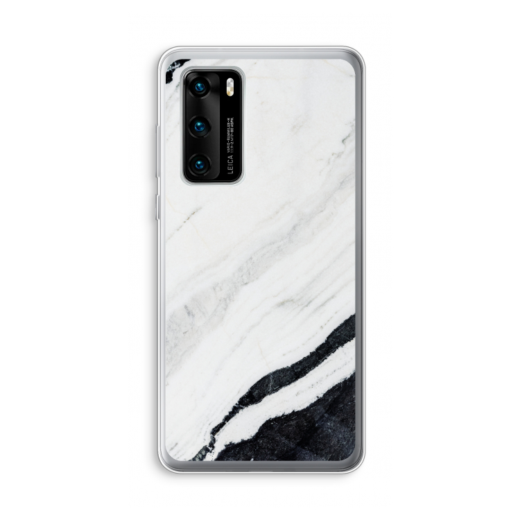 Elegante marmer: Huawei P40 Transparant Hoesje