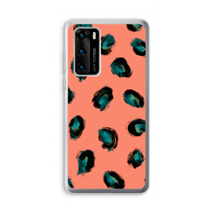 Pink Cheetah: Huawei P40 Transparant Hoesje
