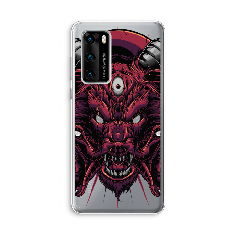 Hell Hound and Serpents: Huawei P40 Transparant Hoesje