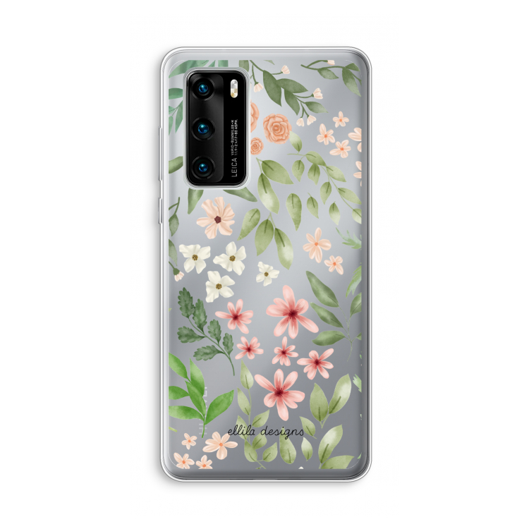 Botanical sweet flower heaven: Huawei P40 Transparant Hoesje