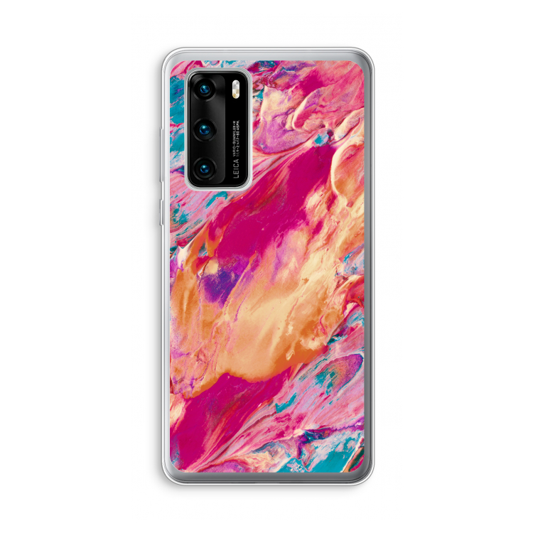 Pastel Echoes: Huawei P40 Transparant Hoesje