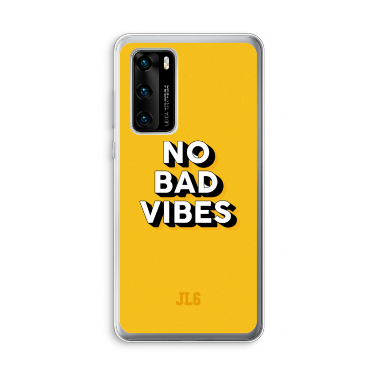 No Bad Vibes: Huawei P40 Transparant Hoesje