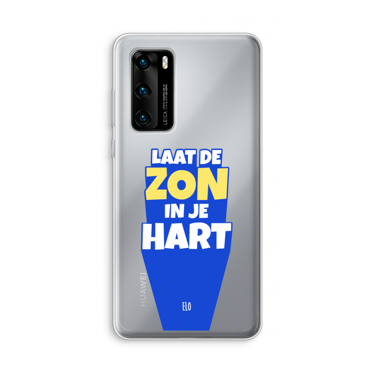 Laat de zon in je hart: Huawei P40 Transparant Hoesje
