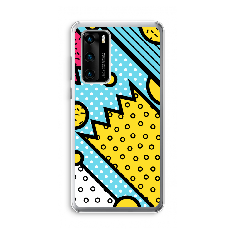 Pop Art #1: Huawei P40 Transparant Hoesje