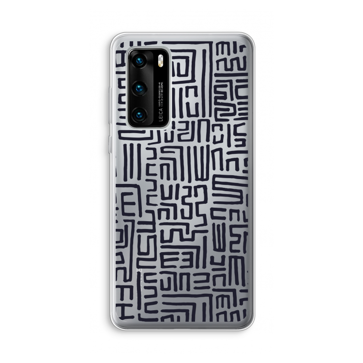 Moroccan Print: Huawei P40 Transparant Hoesje