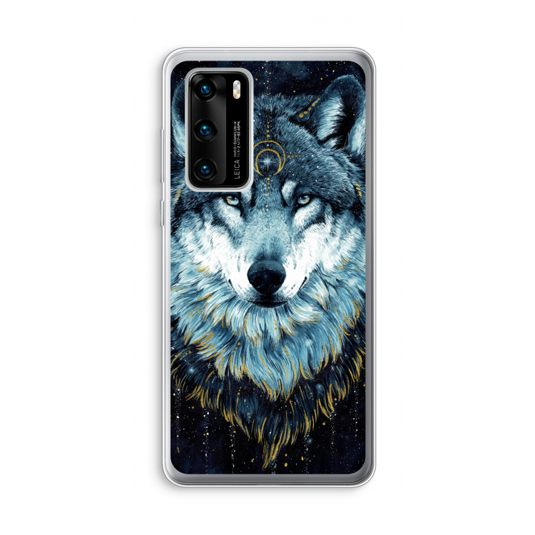 Darkness Wolf: Huawei P40 Transparant Hoesje