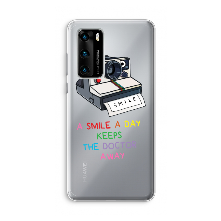Smile: Huawei P40 Transparant Hoesje