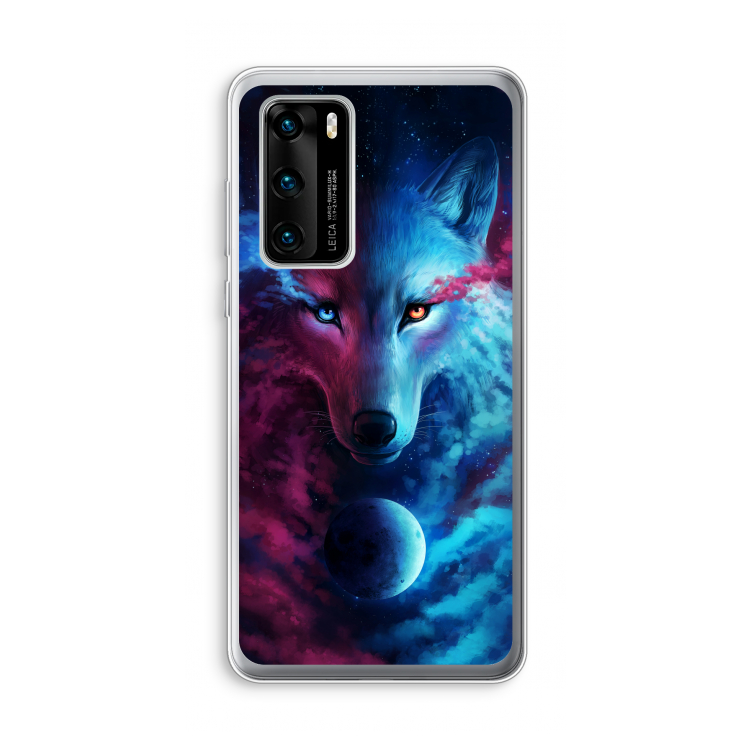 Where Light And Dark Meet: Huawei P40 Transparant Hoesje