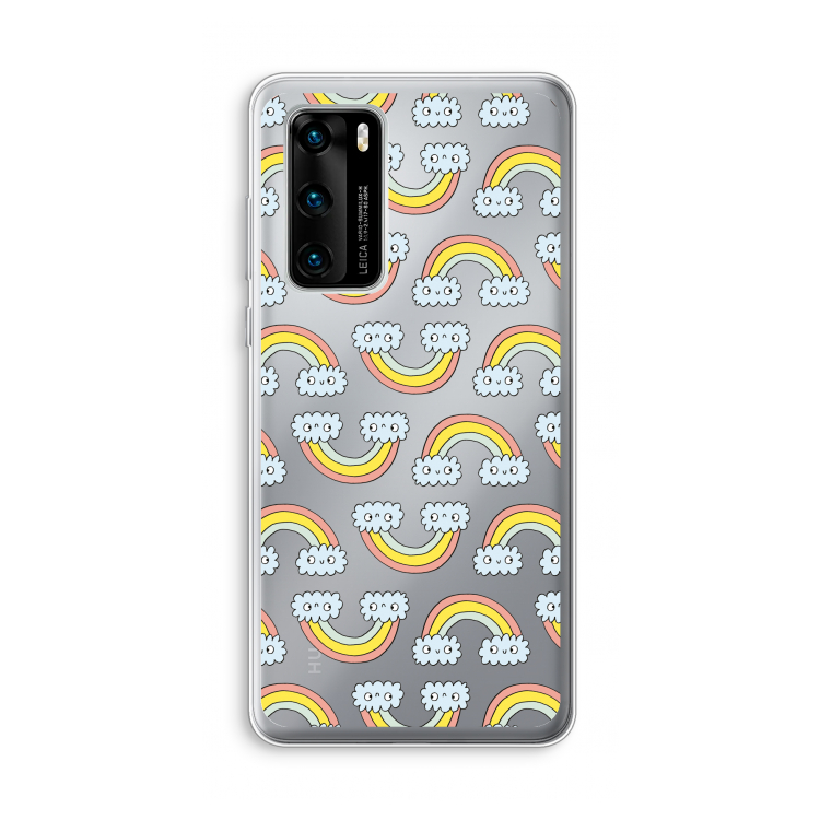 Regenboog: Huawei P40 Transparant Hoesje