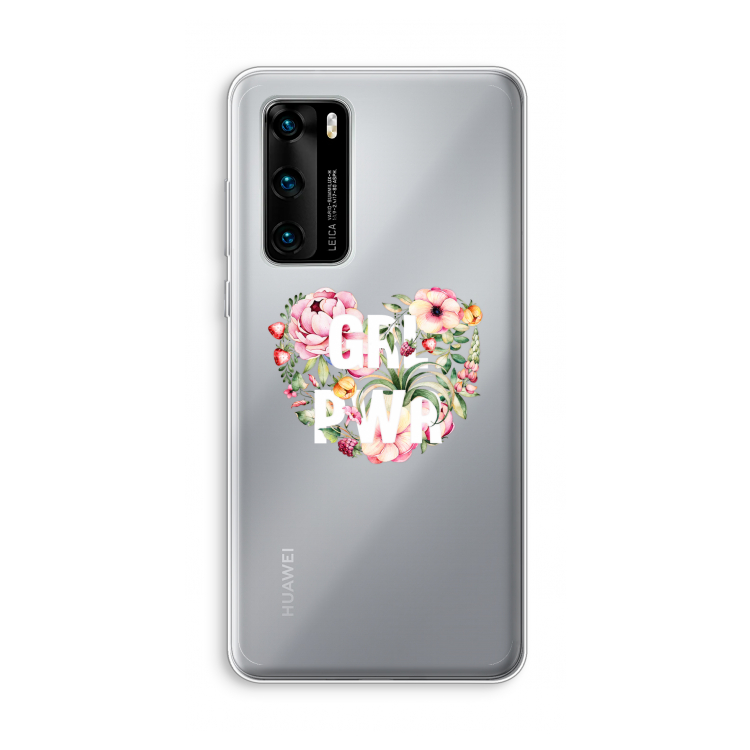 GRL PWR Flower: Huawei P40 Transparant Hoesje
