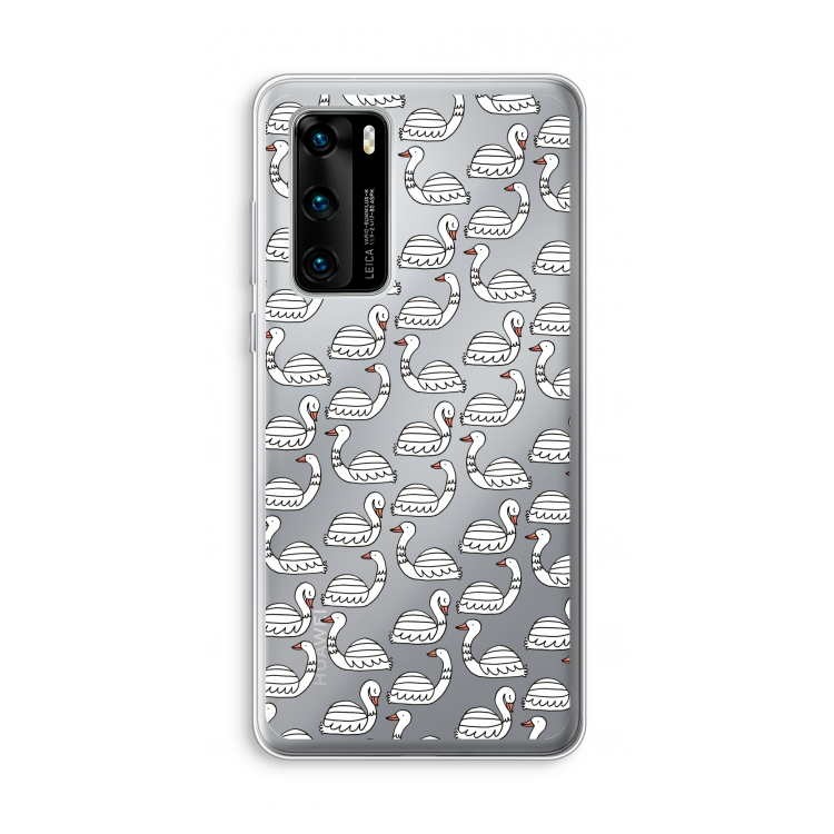 Zwanen: Huawei P40 Transparant Hoesje