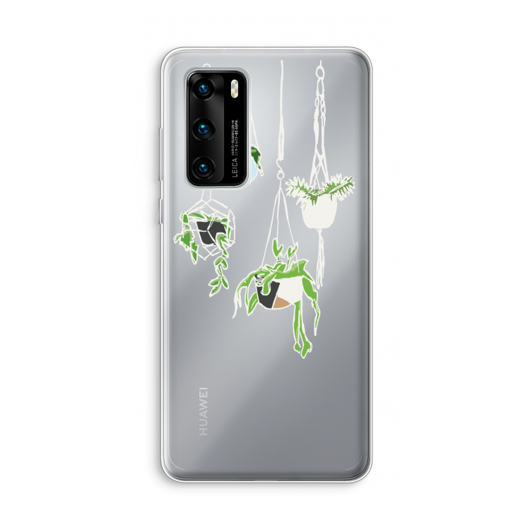 Hang In There: Huawei P40 Transparant Hoesje