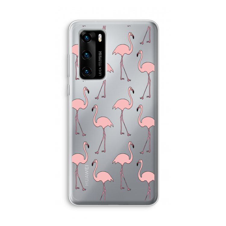 Anything Flamingoes: Huawei P40 Transparant Hoesje