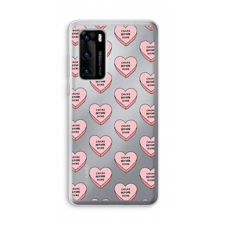 Chicks before dicks: Huawei P40 Transparant Hoesje