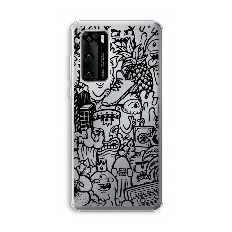 Vexx Black Mixtape: Huawei P40 Transparant Hoesje