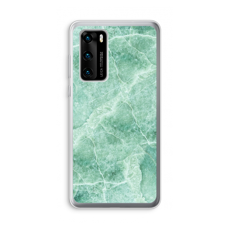 Groen marmer: Huawei P40 Transparant Hoesje