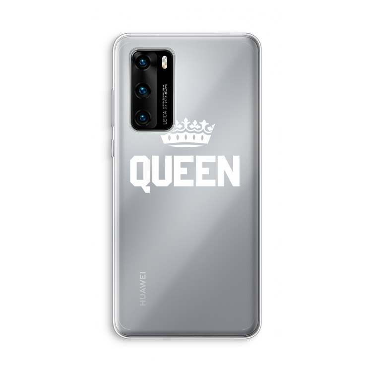 Queen zwart: Huawei P40 Transparant Hoesje