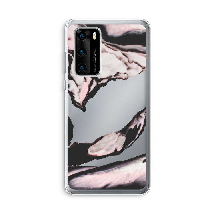 Roze stroom: Huawei P40 Transparant Hoesje