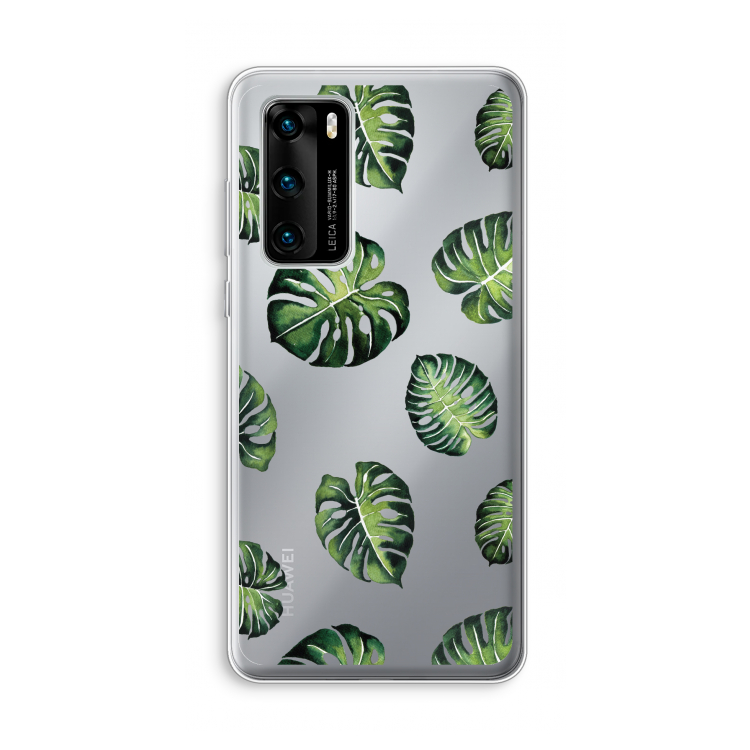 Tropische bladeren: Huawei P40 Transparant Hoesje