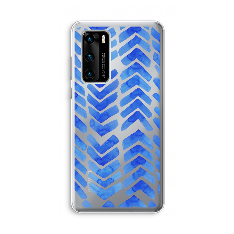 Blauwe pijlen: Huawei P40 Transparant Hoesje