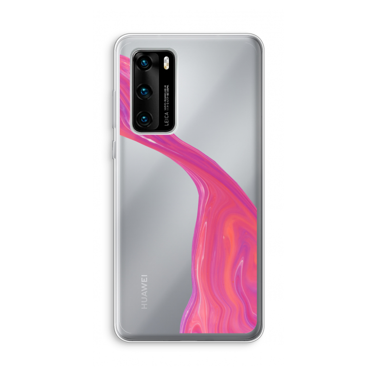 Paarse stroom: Huawei P40 Transparant Hoesje