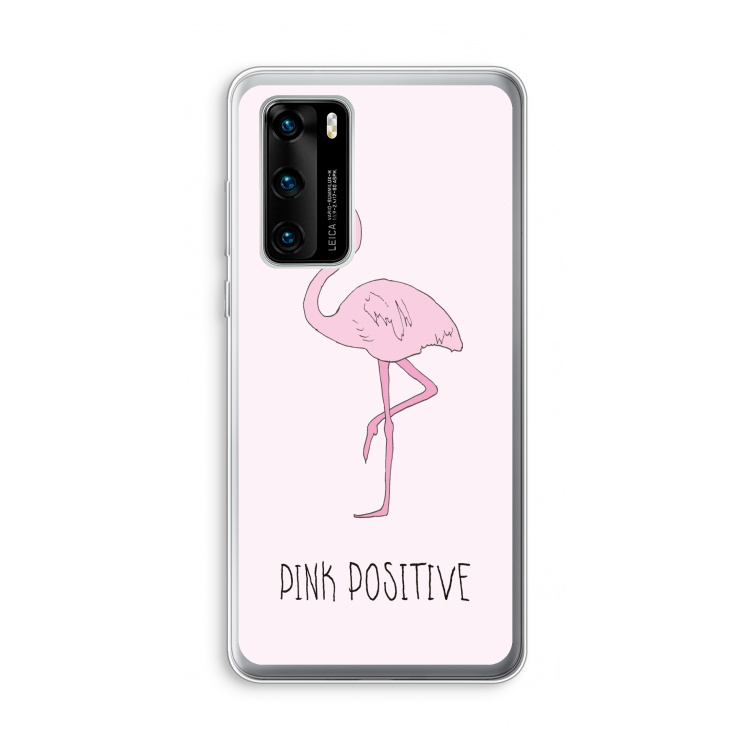 Pink positive: Huawei P40 Transparant Hoesje