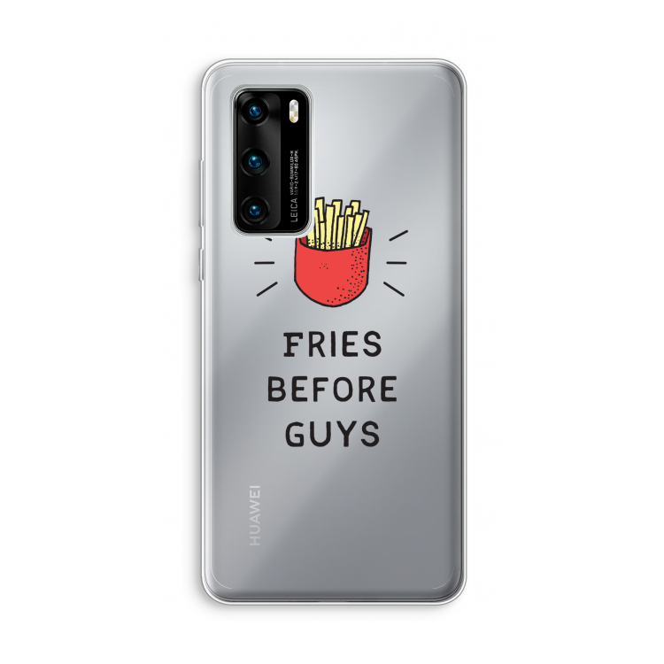 Fries before guys: Huawei P40 Transparant Hoesje