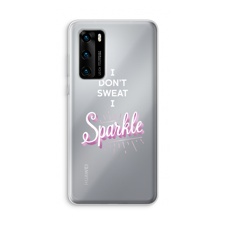 Sparkle quote: Huawei P40 Transparant Hoesje