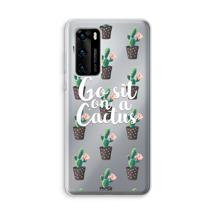 Cactus quote: Huawei P40 Transparant Hoesje