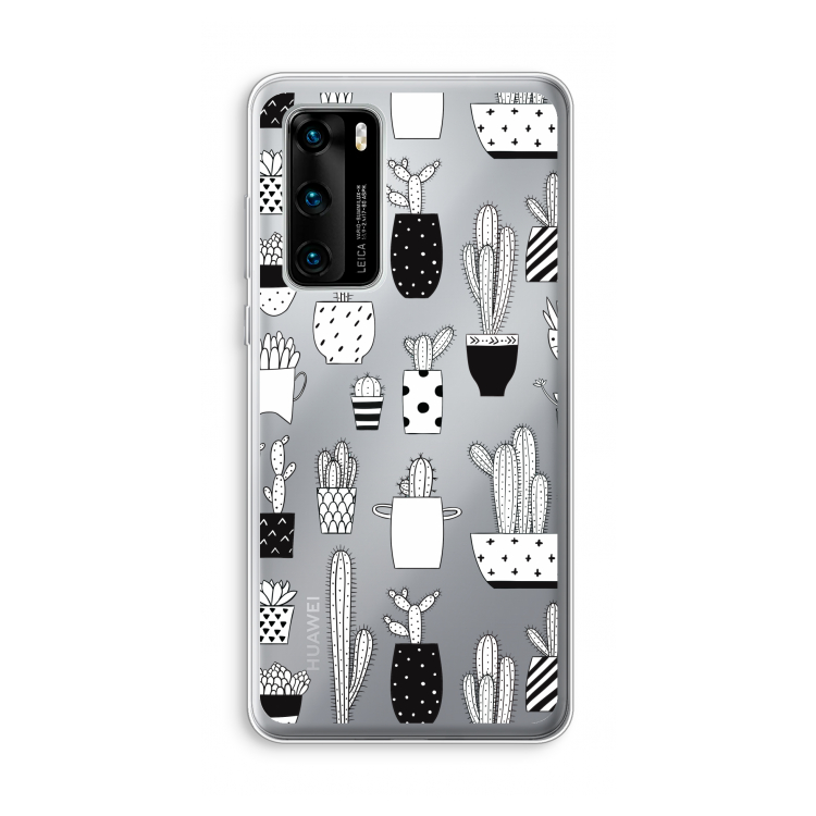 Cactusmotief: Huawei P40 Transparant Hoesje
