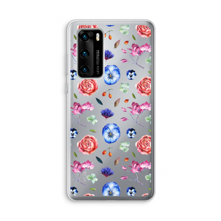 Bloemetjes: Huawei P40 Transparant Hoesje