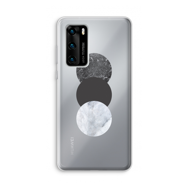 Marmeren cirkels: Huawei P40 Transparant Hoesje