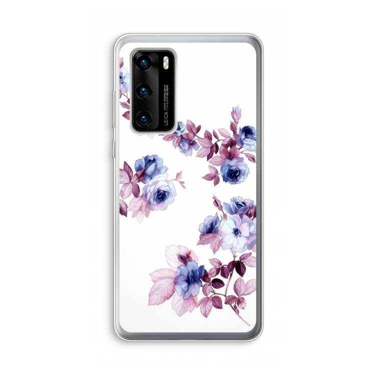 Waterverf bloemen: Huawei P40 Transparant Hoesje