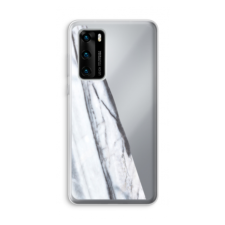 Gestreepte marmer: Huawei P40 Transparant Hoesje