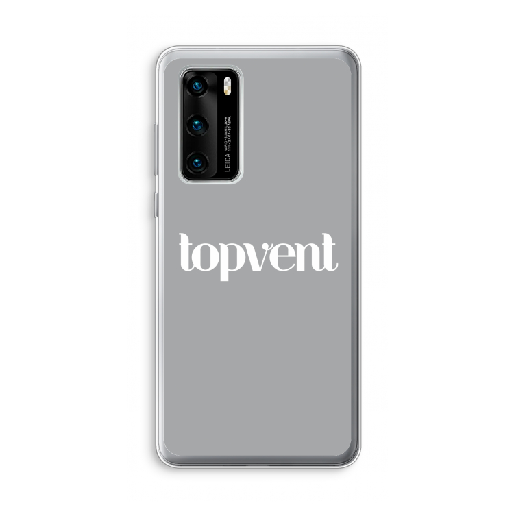 Topvent Grijs Wit: Huawei P40 Transparant Hoesje
