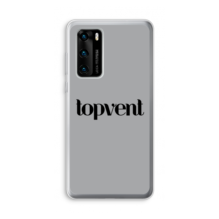 Topvent Grijs Zwart: Huawei P40 Transparant Hoesje
