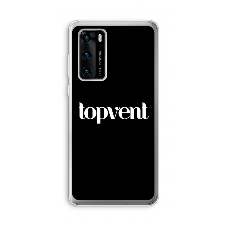 Topvent Zwart: Huawei P40 Transparant Hoesje