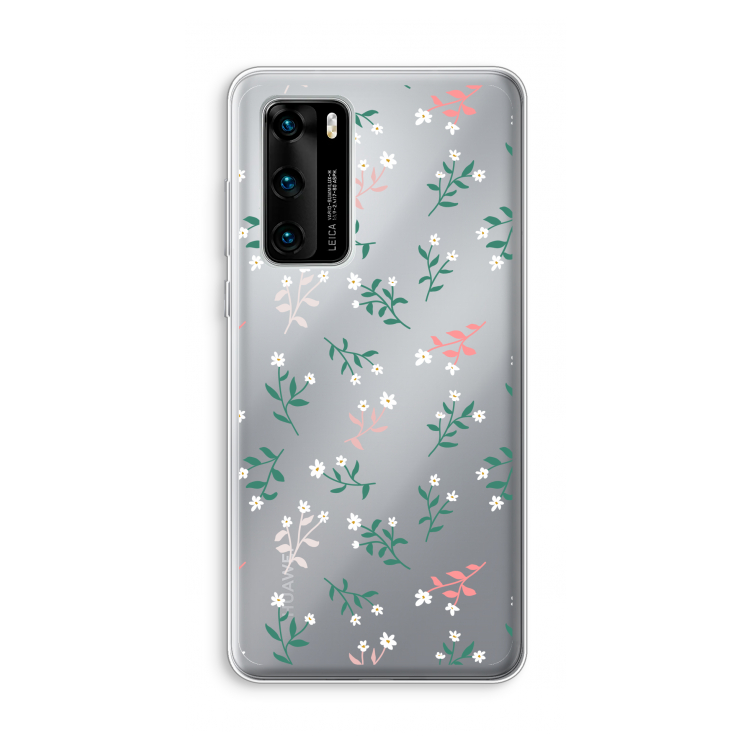 Small white flowers: Huawei P40 Transparant Hoesje