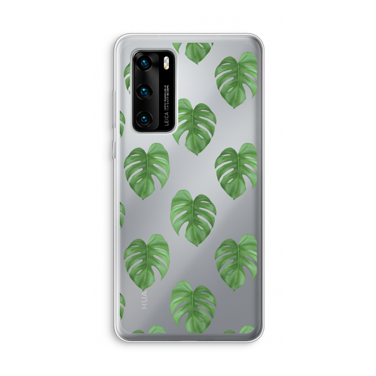 Monstera leaves: Huawei P40 Transparant Hoesje
